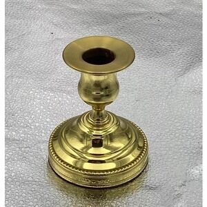 Vintage Smithsonian Baldwin Brass Candlestick Holder Traditional Decor 3.5"H 80s